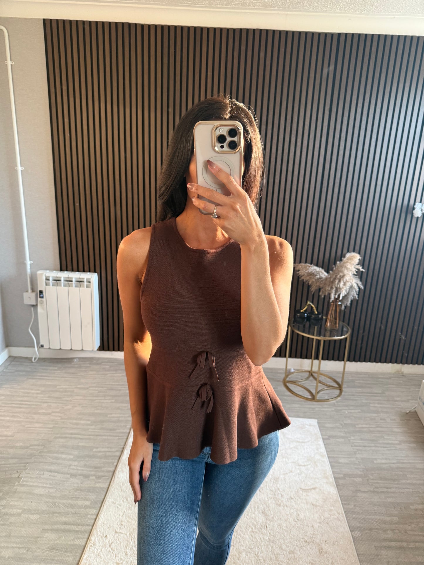 ELLA - Peplum Bow Top
