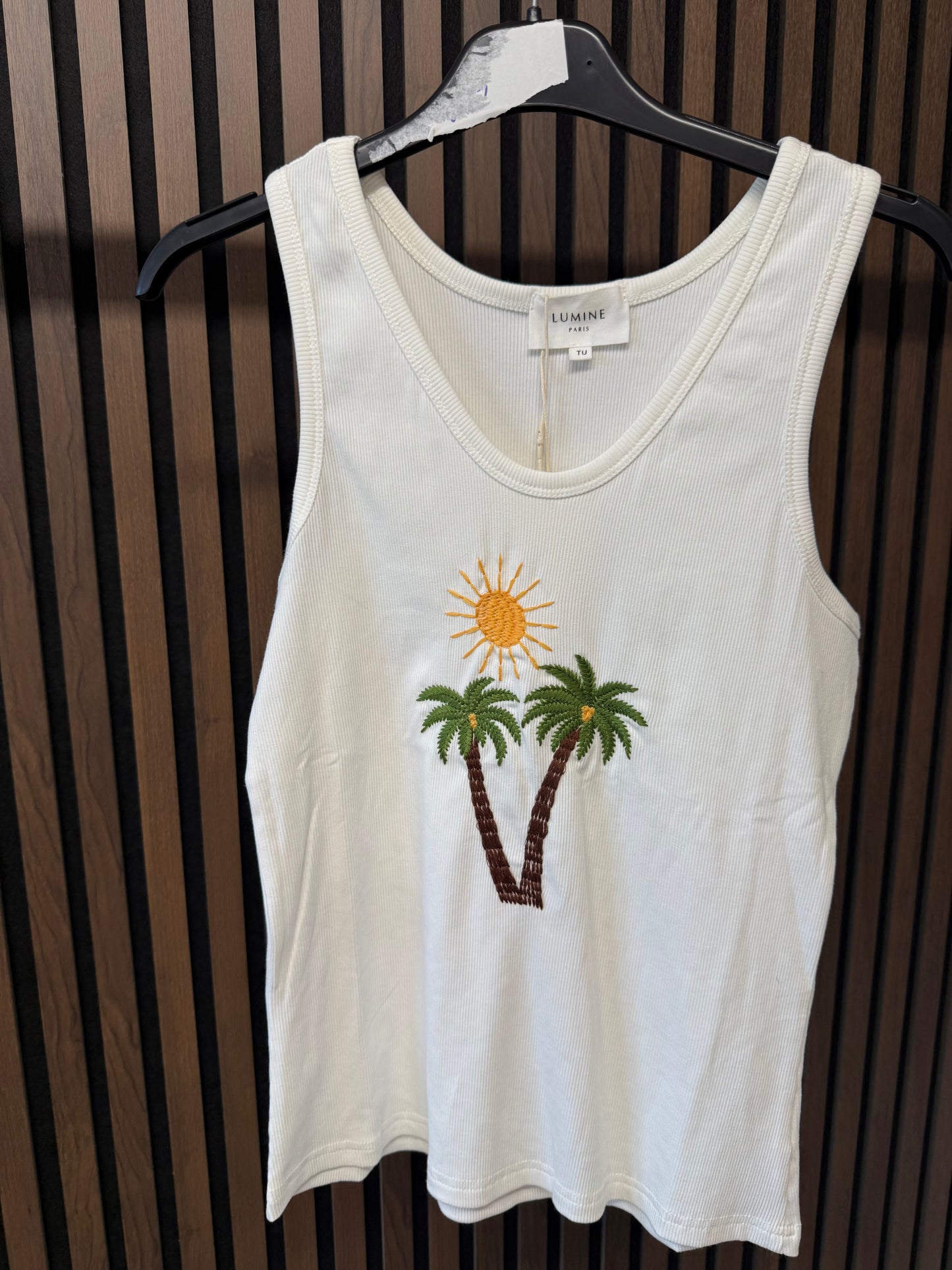 Embellished Ribbed Vest Top