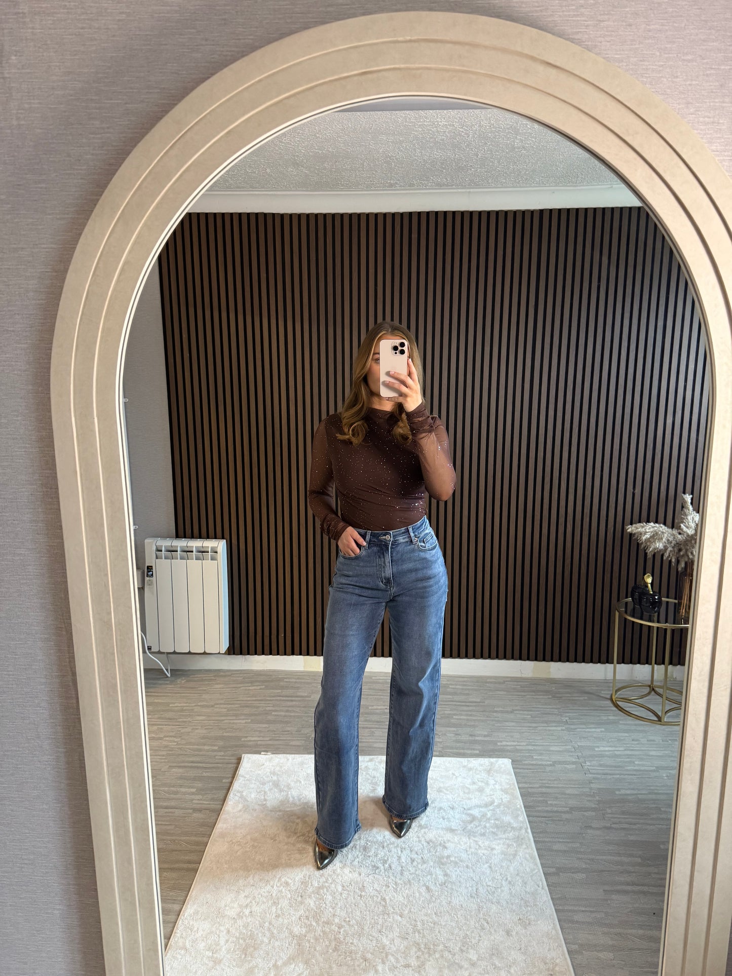 KENNEDY - Mesh Sparkle Top