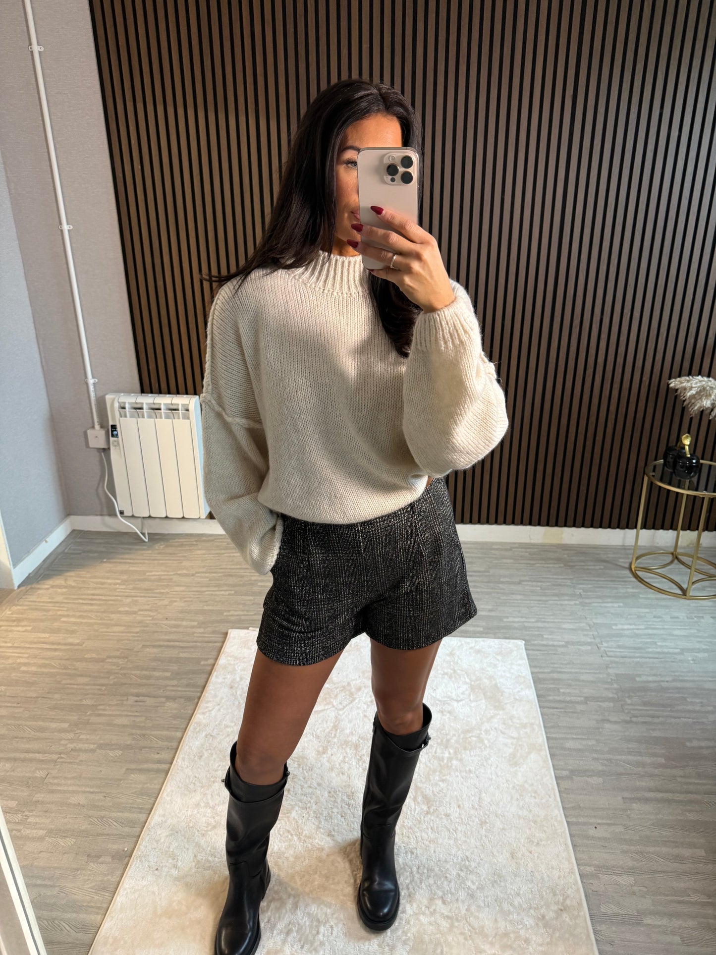 FAITH - Tweed Shorts with Belt