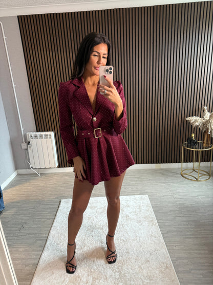 PENNY - Belted Sequin Playsuit