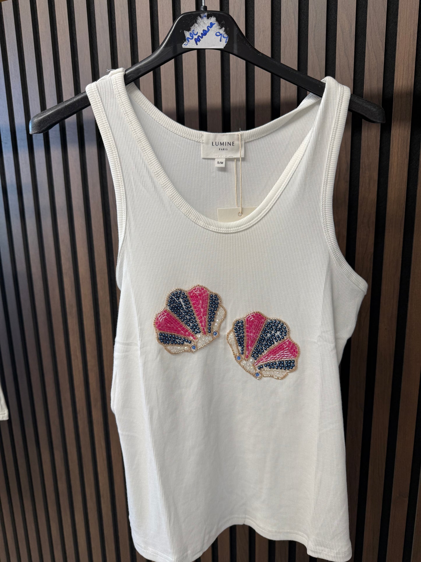 Embellished Ribbed Vest Top
