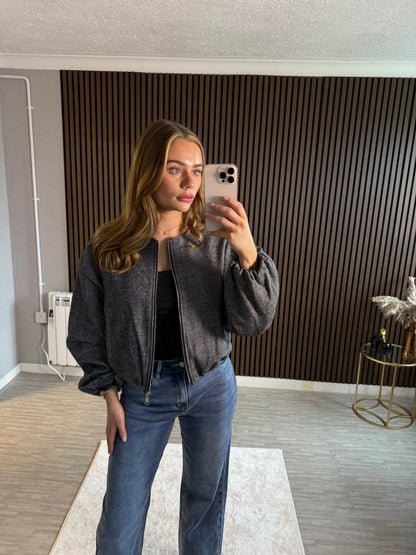 EMMA - Puffball Herringbone Jacket