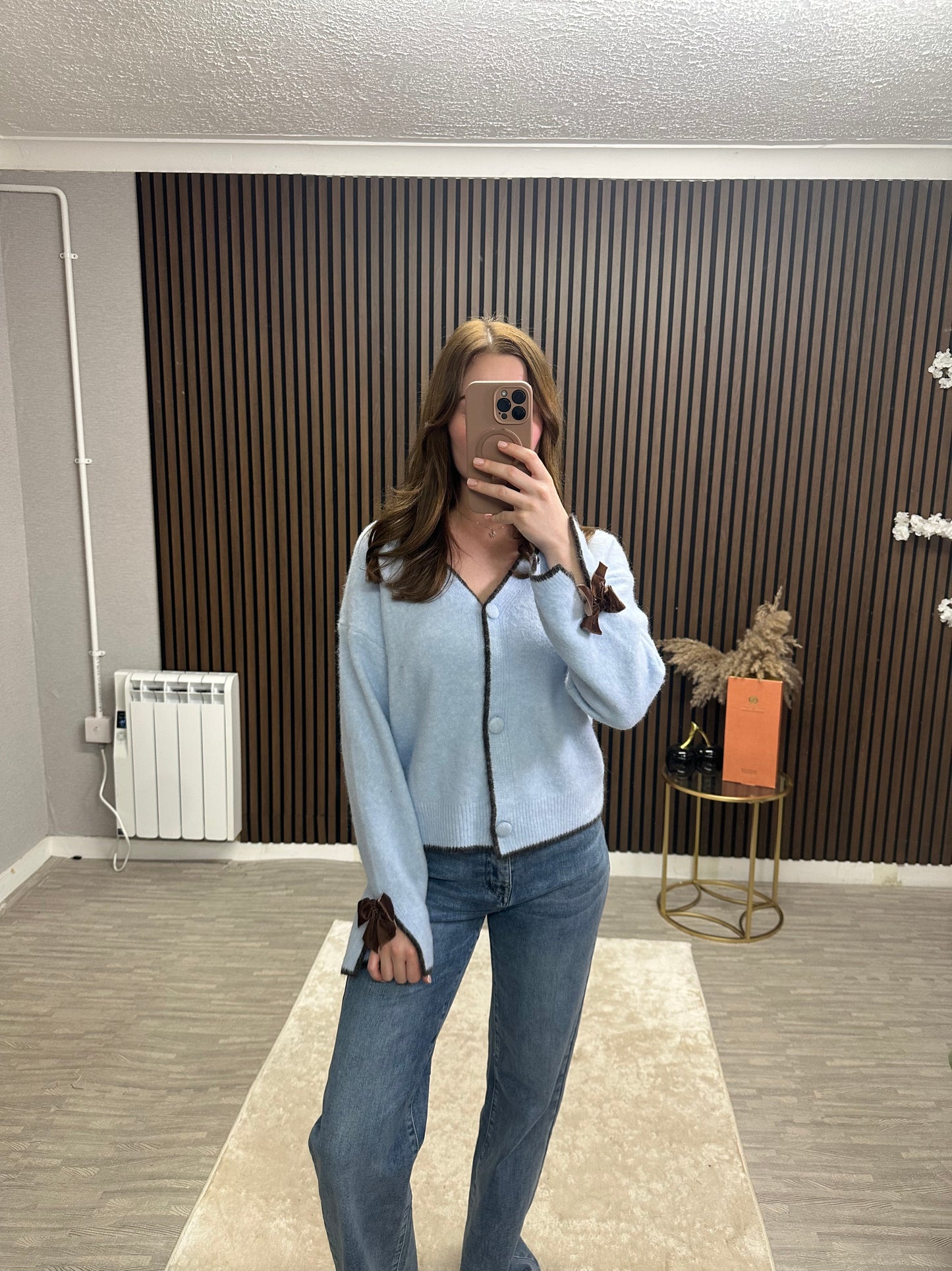 HOPE  - Soft Cardigan with Bow Detail