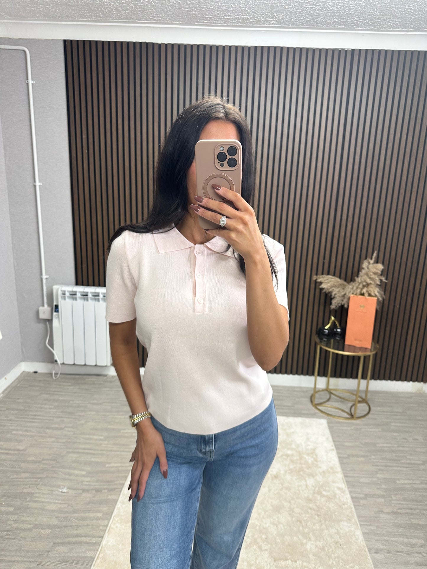 KELSEY - Soft Knit Collar Top