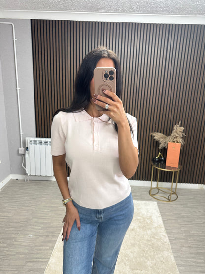 KELSEY - Soft Knit Collar Top