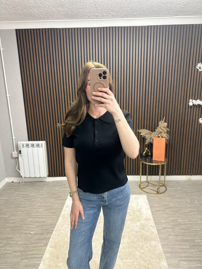 KELSEY - Soft Knit Collar Top