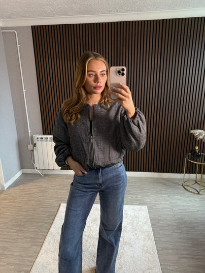 EMMA - Puffball Herringbone Jacket