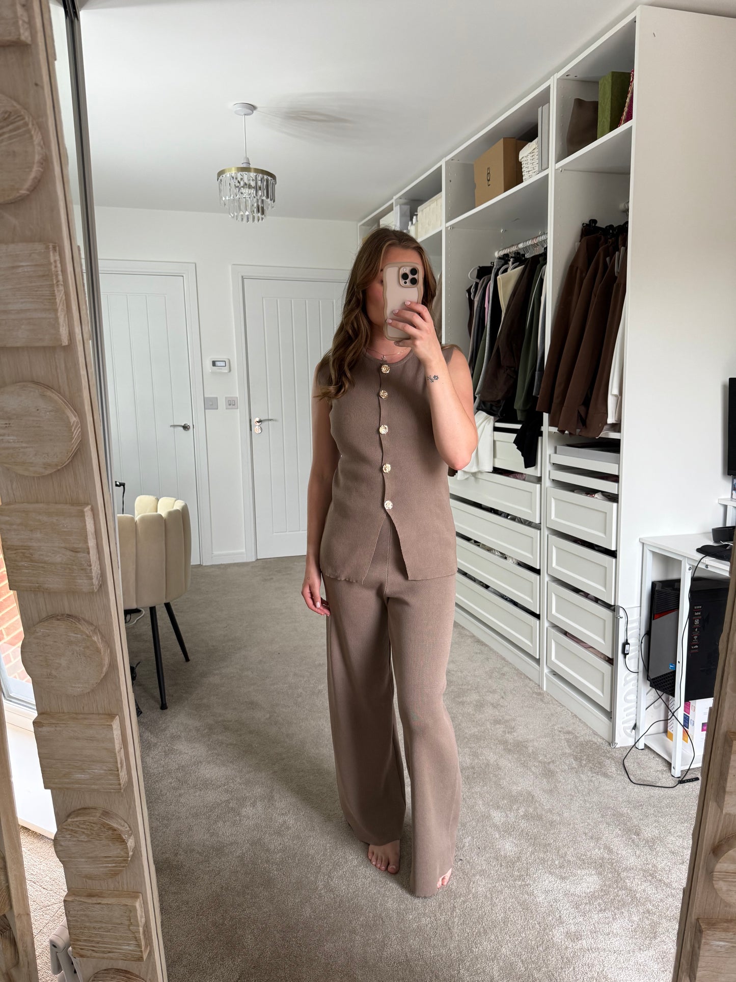 Tara Button Up Lounge Set
