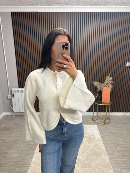 PRE ORDER - LARA Knit Cardigan - Flute Sleeve