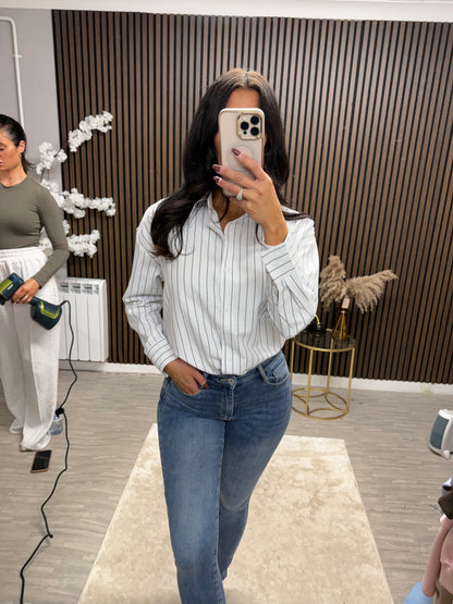 KATHERINE Pinstripe Cotton Shirt