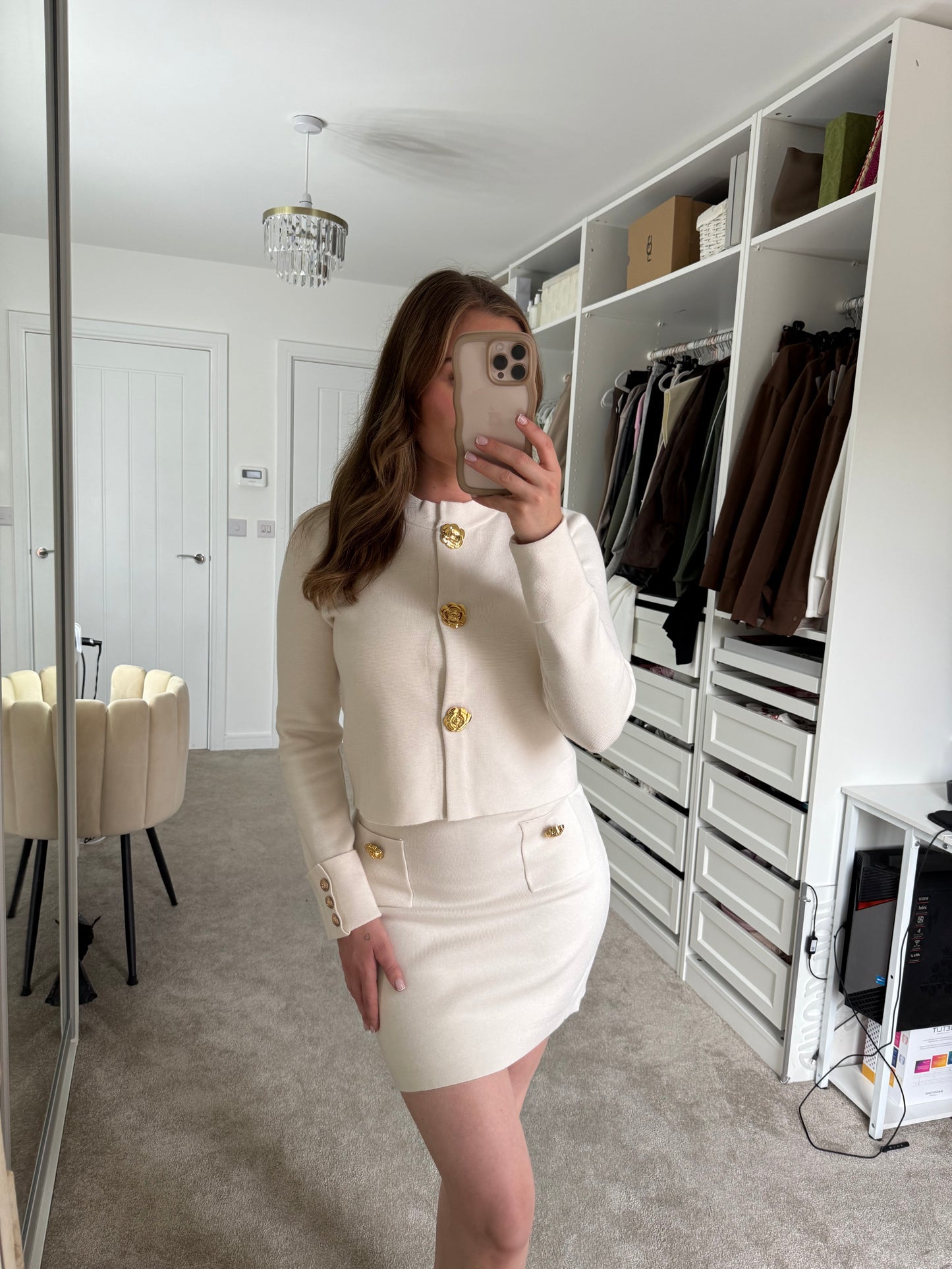 Billie Soft Knit Skirt & Cardigan Set