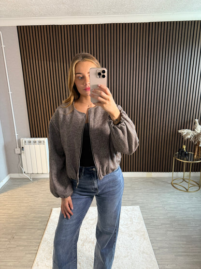 EMMA - Puffball Herringbone Jacket