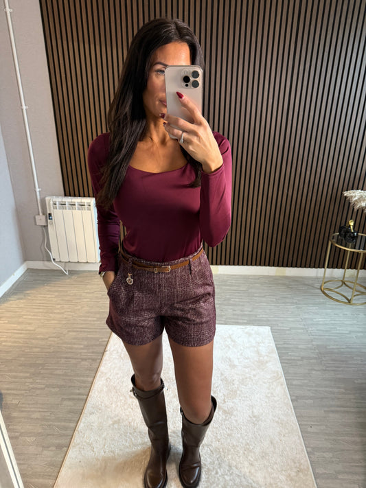 CLARE - Basic Scoop Neck Long Sleeve Top