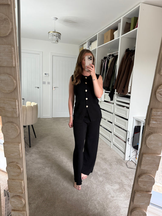 Tara Button Up Lounge Set