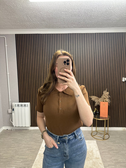 KELSEY - Soft Knit Collar Top