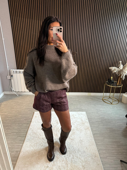 FAITH - Tweed Shorts with Belt