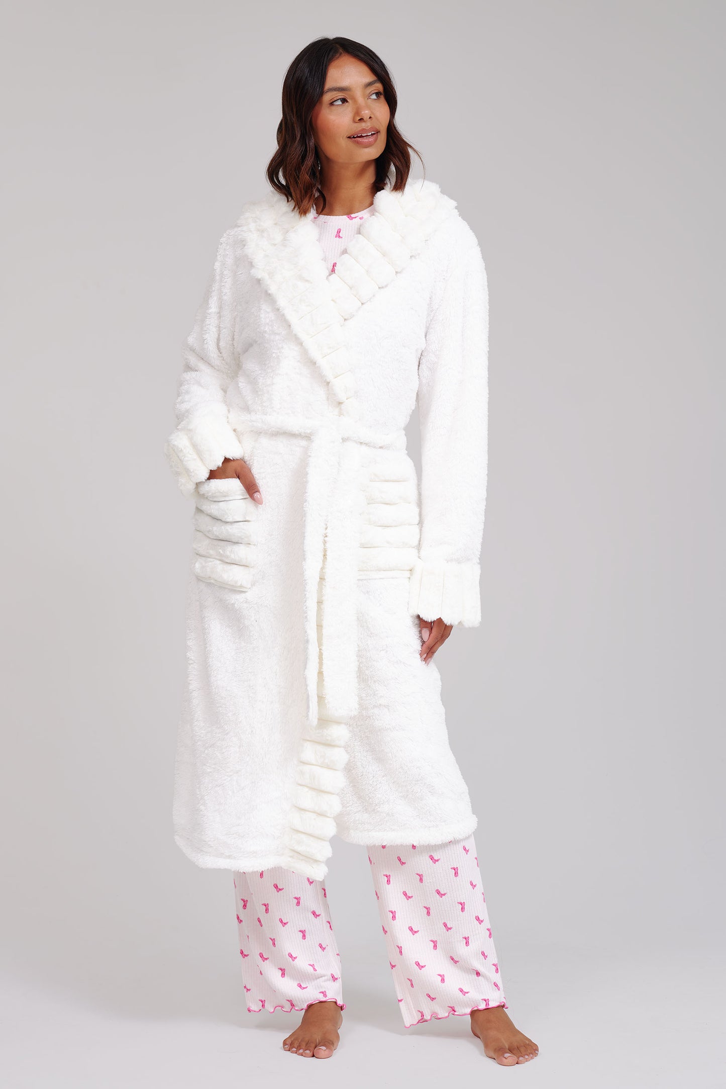 PRE-ORDER - Cream Dressing Gown - 795057