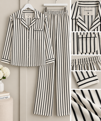 PRE-ORDER - Pinstripe Velour Pyjamas - 796129