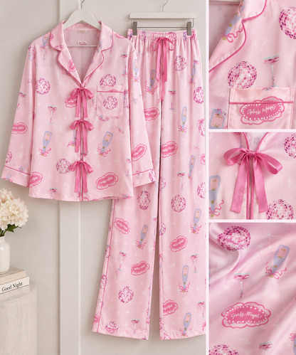 PRE-ORDER - Pink Girls Night Pyjamas - 796138