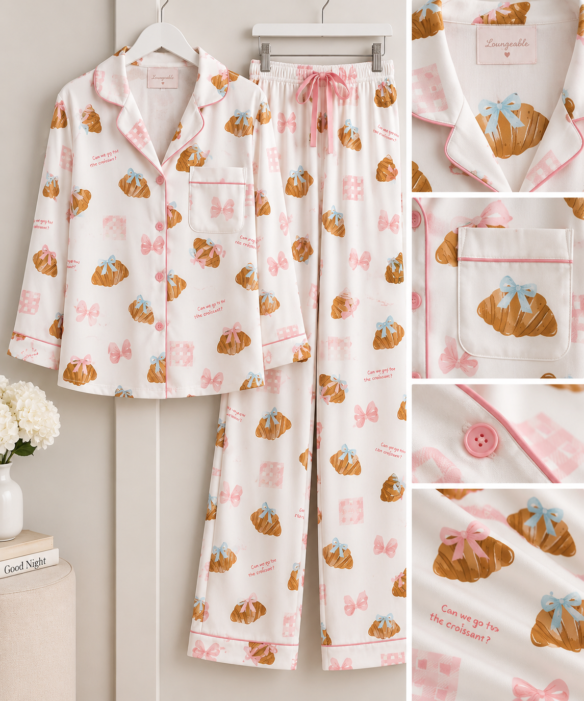PRE-ORDER - Croissants Bow Pyjamas - 796148