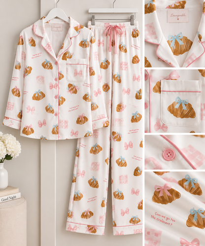 PRE-ORDER - Croissants Bow Pyjamas - 796148