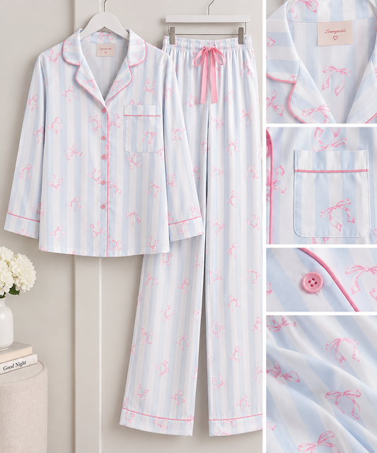 PRE-ORDER - Stripe Bow Pyjamas - 796149