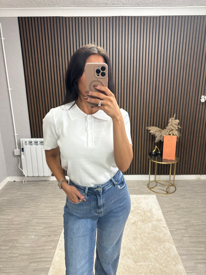 KELSEY - Soft Knit Collar Top