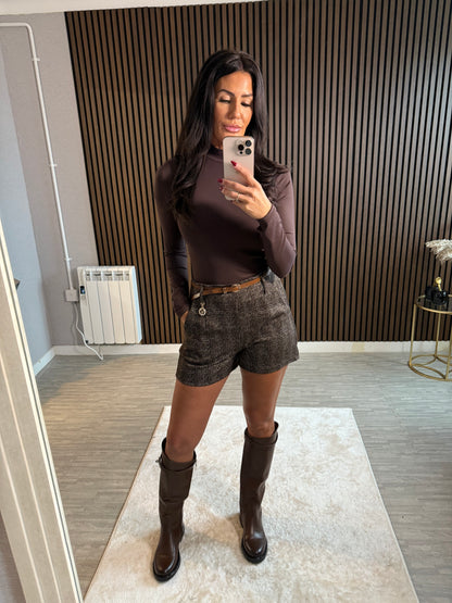 FAITH - Tweed Shorts with Belt