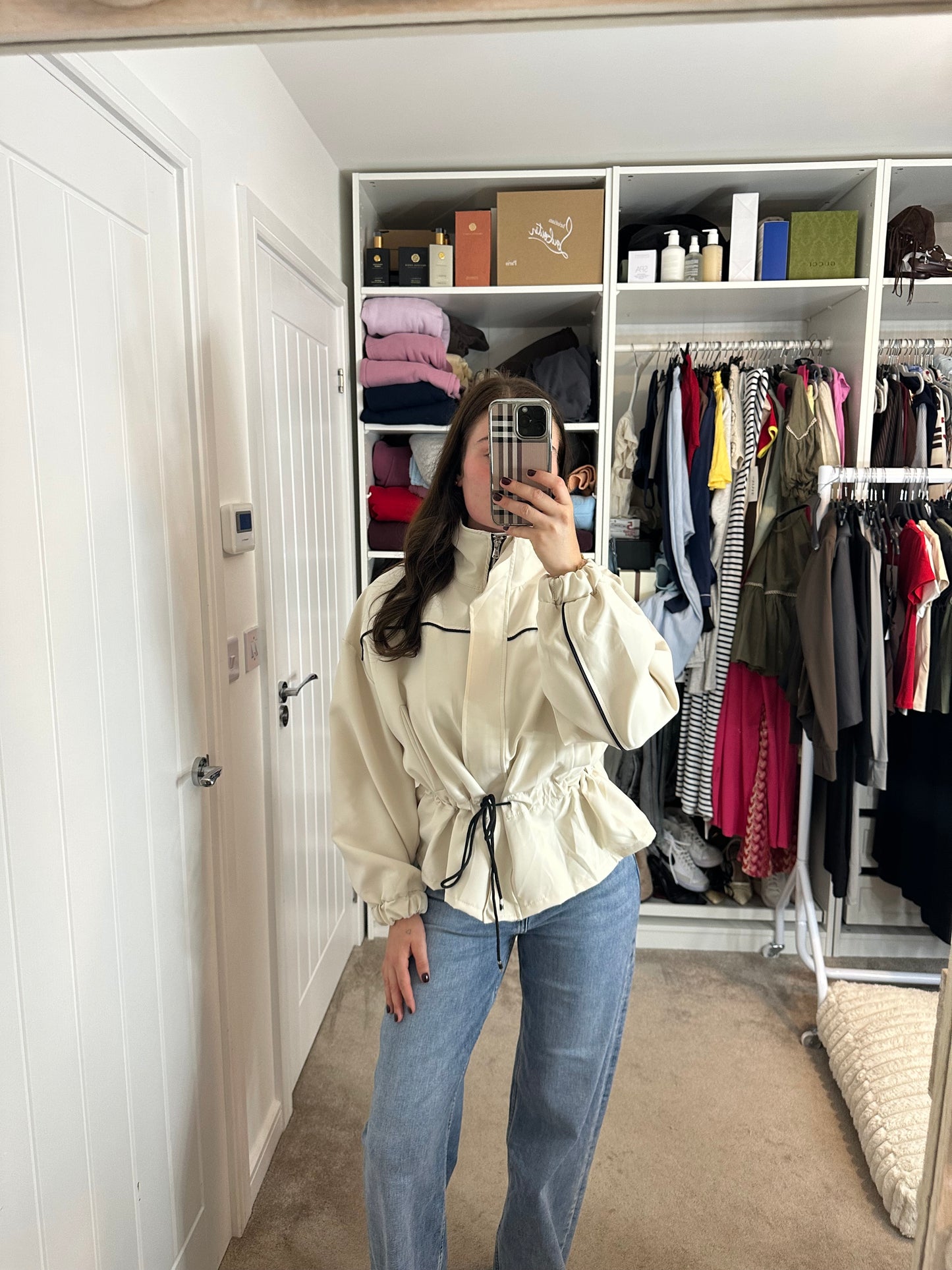 PRE ORDER Peplum Funnel Neck Jacket