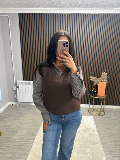 LUNA Stripe Shirt with Jumper