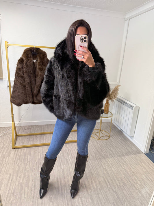 Amelia Faux Fur Hooded Coat