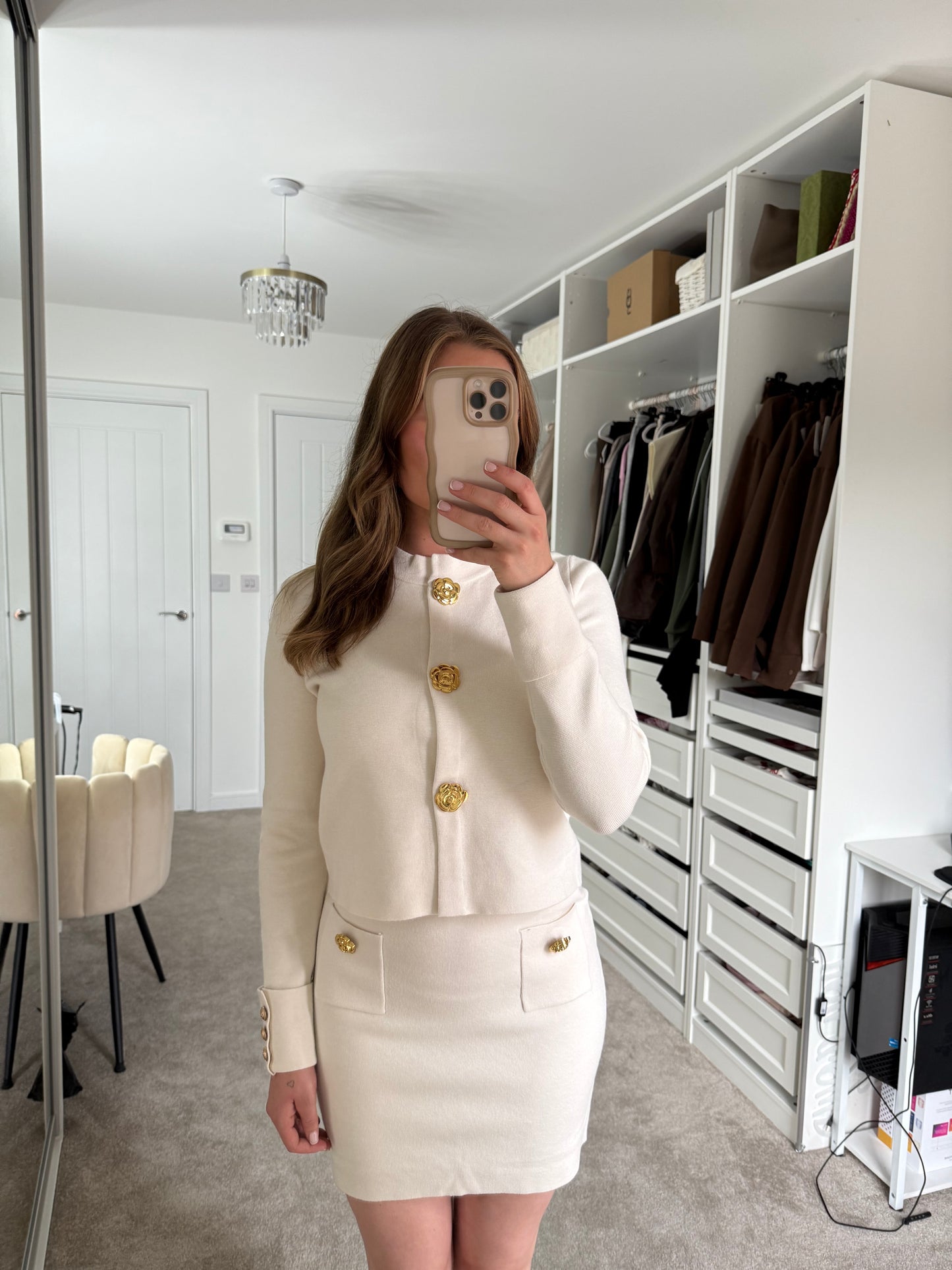 Billie Soft Knit Skirt & Cardigan Set