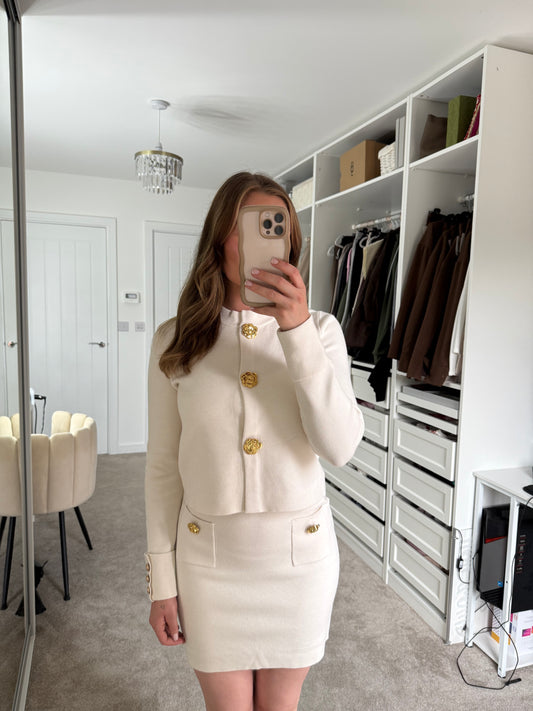 Billie Soft Knit Skirt & Cardigan Set