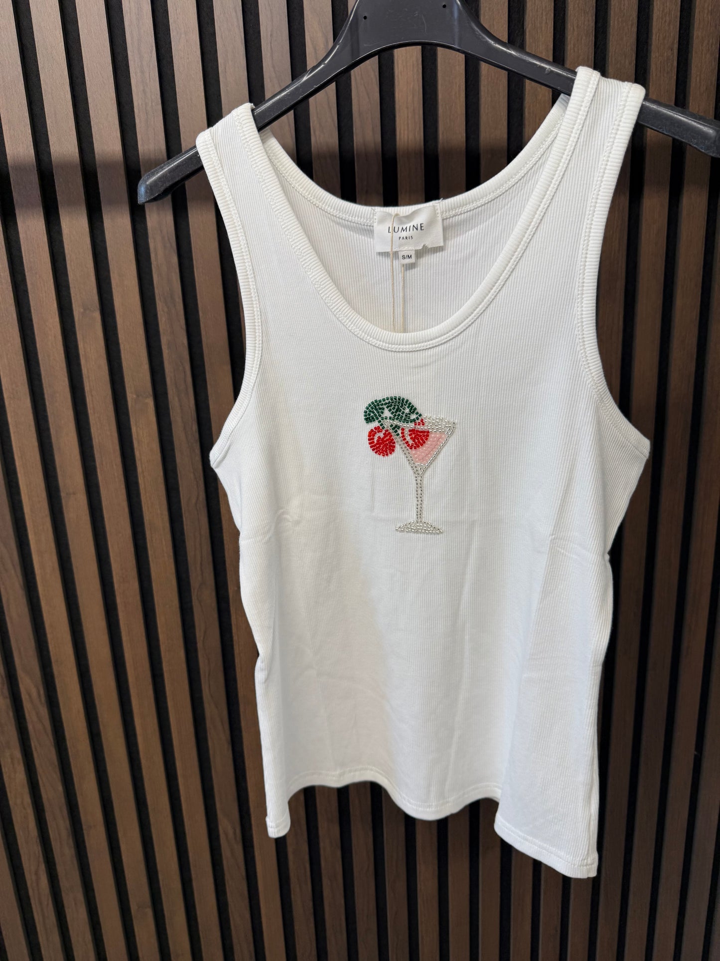 Embellished Ribbed Vest Top