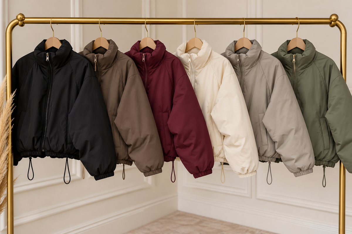 Balloon Sleeve Puffball Jacket