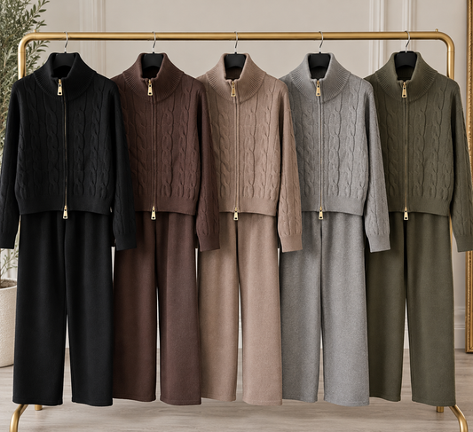 The Sienna Zip Up Cable Lounge Set