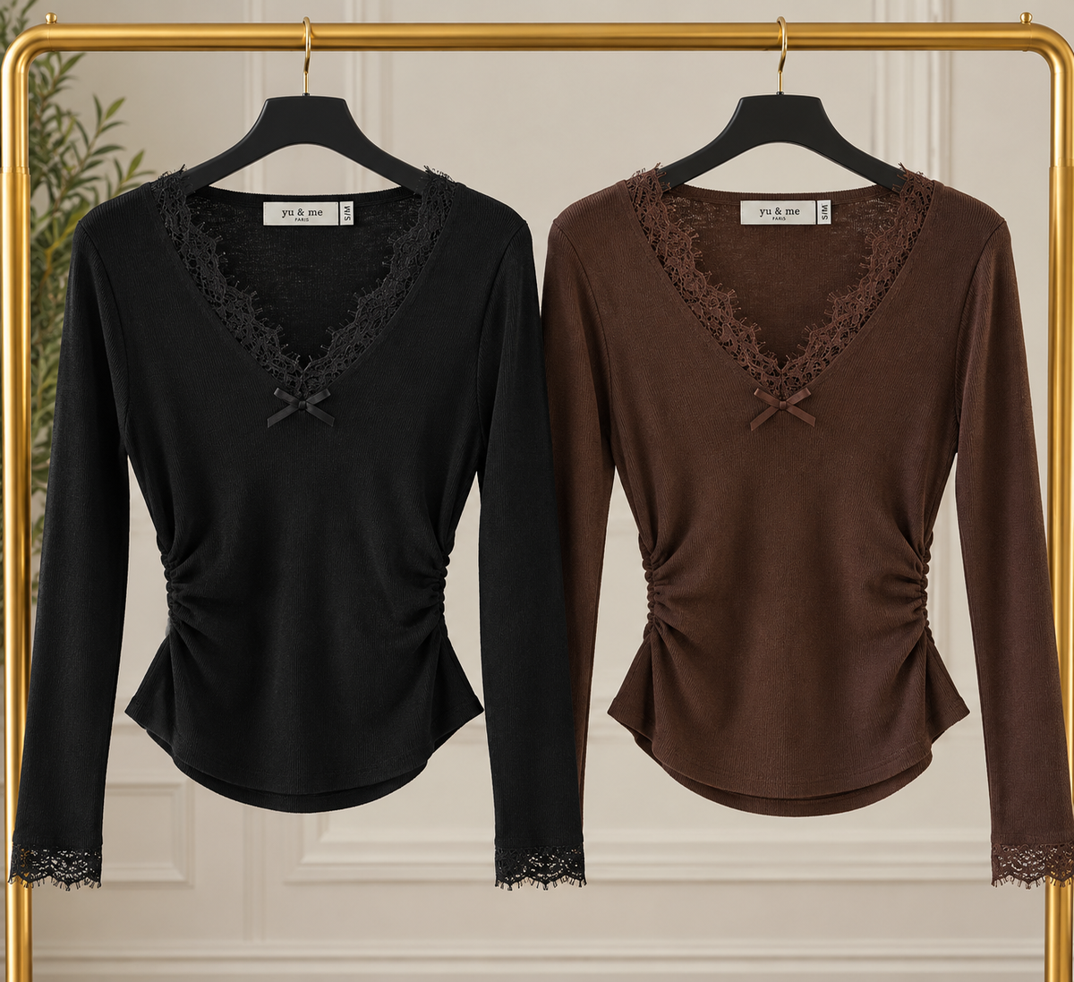 The Maeve Lace Trim Top