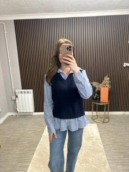LUNA Stripe Shirt with Jumper