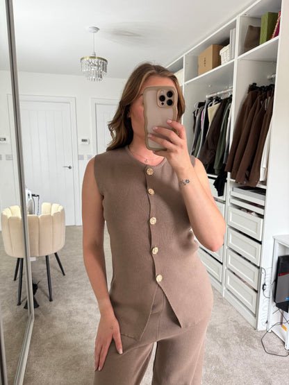 Tara Button Up Lounge Set