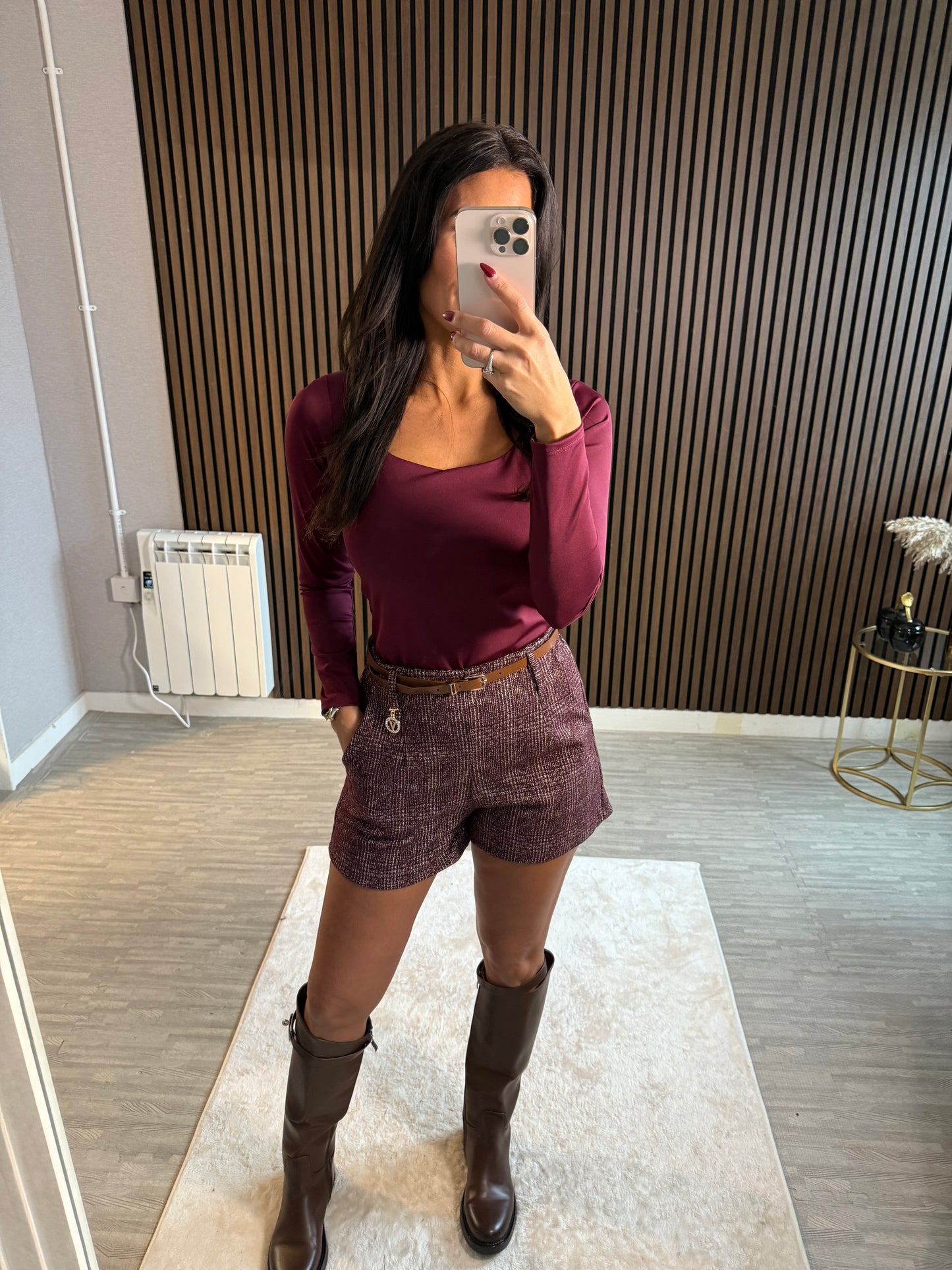 FAITH - Tweed Shorts with Belt