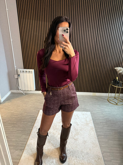 FAITH - Tweed Shorts with Belt