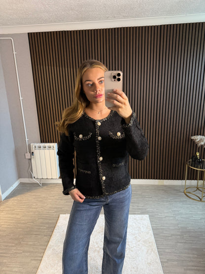 CECE - Cardgain with Pearl Button Detail