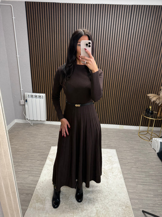ALISHA - Belted Soft Knit Dress