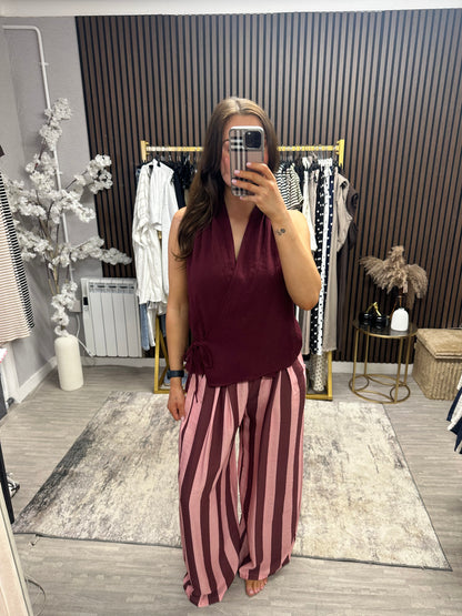 FREYA Stripe Trouser Set