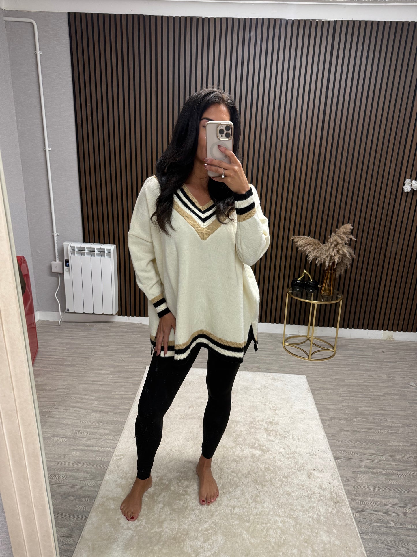 Oversized V Neck Jumper