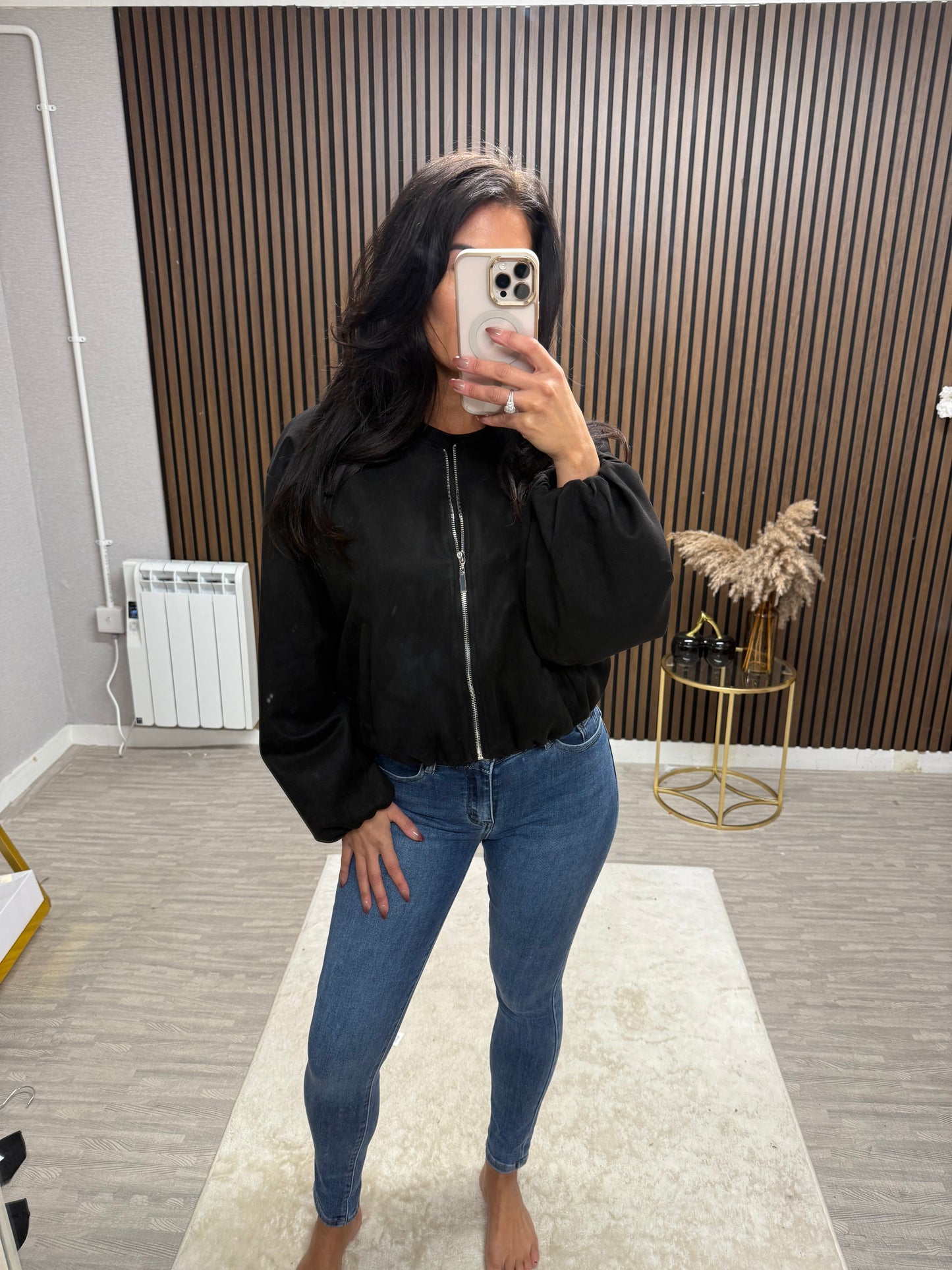 Suede Style Bomber Jacket