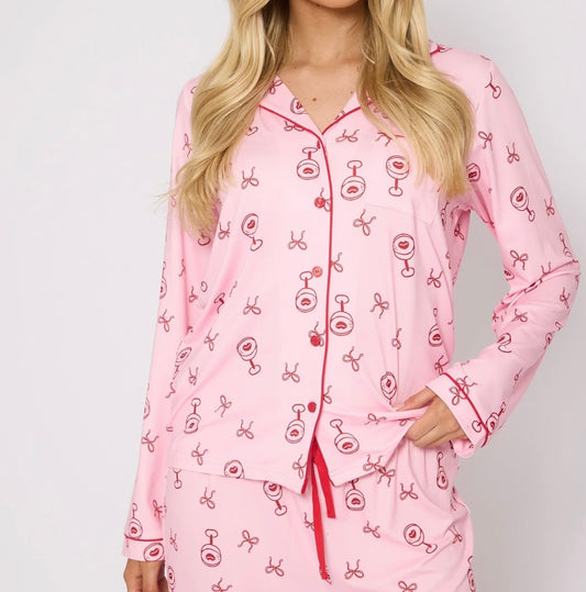 PRE-ORDER - 'Pink Martini' Pyjamas