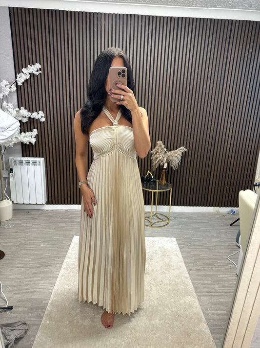 Pleated Maxi Dress
