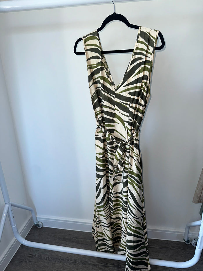 Green Tie Up Dress
